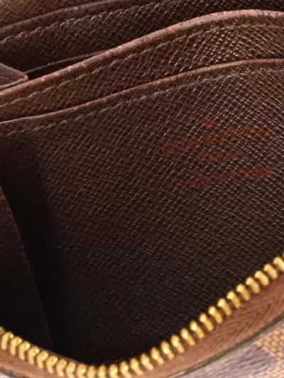 Pre-owned Louis Vuitton Zippy Coin Purse Damier Pouch In Brown