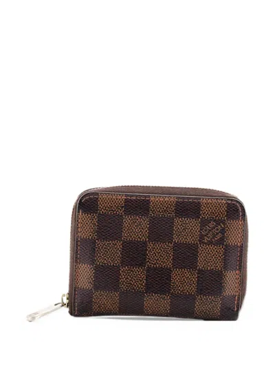 Pre-owned Louis Vuitton Zippy Coin Purse Damier Pouch In Brown