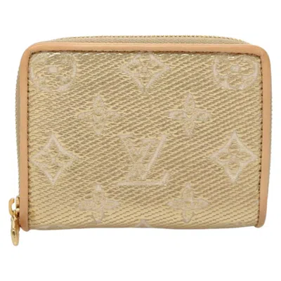 Pre-owned Louis Vuitton Zippy Coin Purse Gold Canvas Wallet  ()