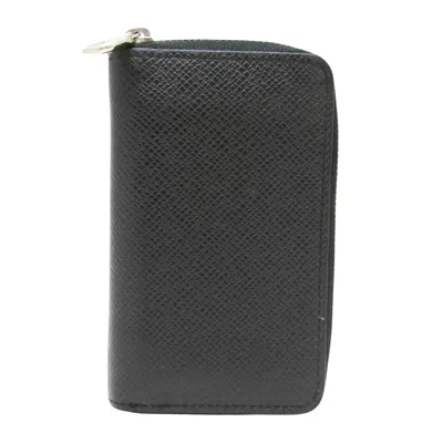 Pre-owned Louis Vuitton Zippy Coin Purse Leather Wallet () In Black