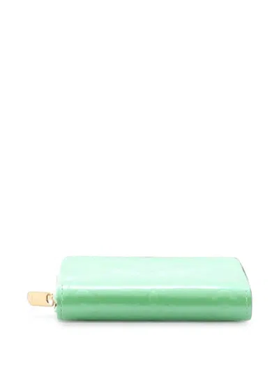 Pre-owned Louis Vuitton Zippy Coin Purse Limited Edition Gummy Monogram Vernis Pouch In Green