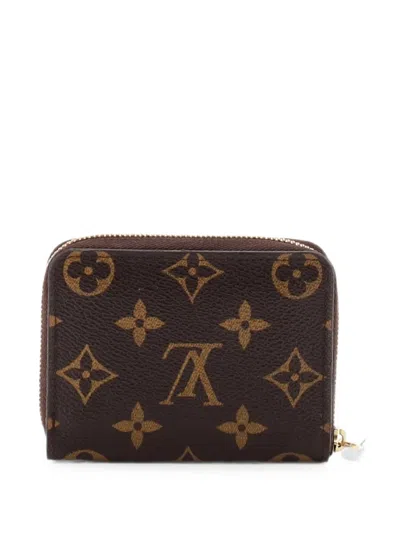Pre-owned Louis Vuitton Zippy Coin Purse Monogram Canvas Pouch In Brown