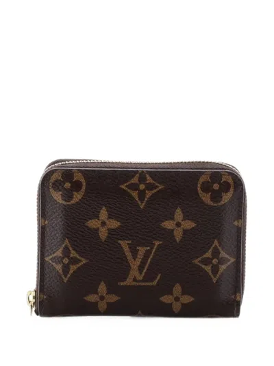 Pre-owned Louis Vuitton Zippy Coin Purse Monogram Canvas Pouch In Brown