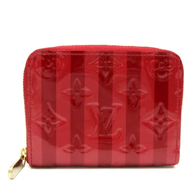 Pre-owned Louis Vuitton Zippy Coin Purse Red Patent Leather Wallet  ()