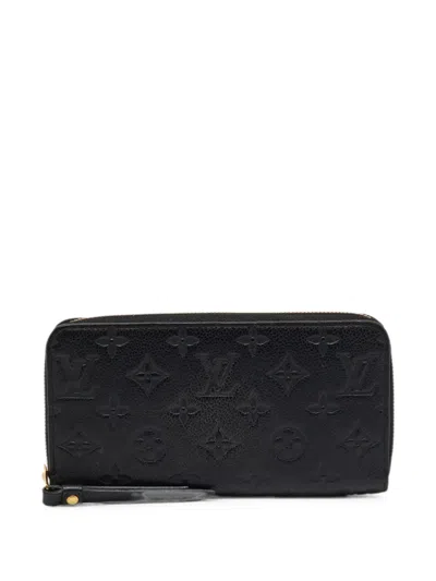 Pre-owned Louis Vuitton Zippy Empreinte Monogram Wallet In Black