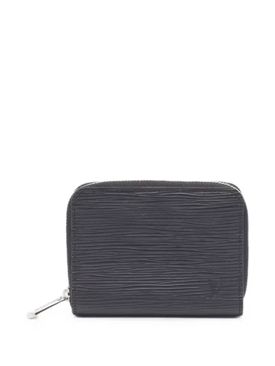 Pre-owned Louis Vuitton Zippy Épi-leather Wallet In Black