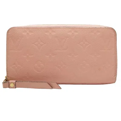 Pre-owned Louis Vuitton Zippy Leather Wallet () In Pink