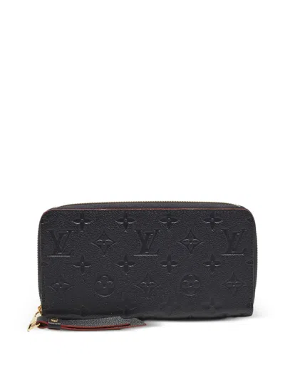 Pre-owned Louis Vuitton Zippy Monogram Empreinte Wallet In Blue