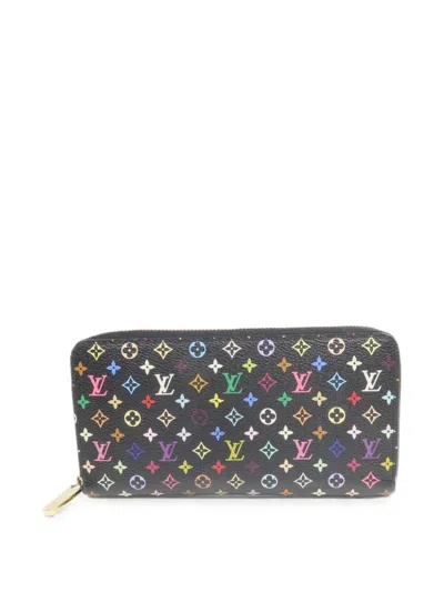 Pre-owned Louis Vuitton Zippy Monogram-pattern Wallet In Black