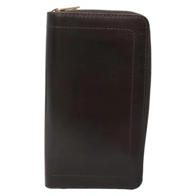 Pre-owned Louis Vuitton Zippy Organizer Brown Leather Wallet  ()