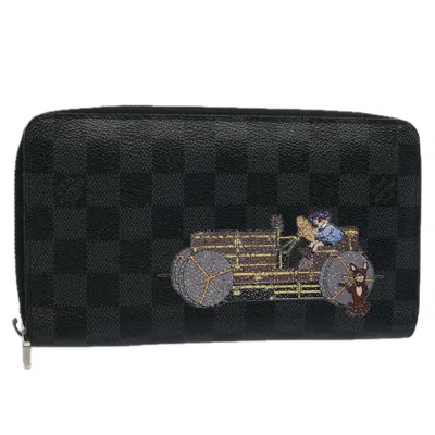 Pre-owned Louis Vuitton Zippy Organizer Canvas Wallet () In Black