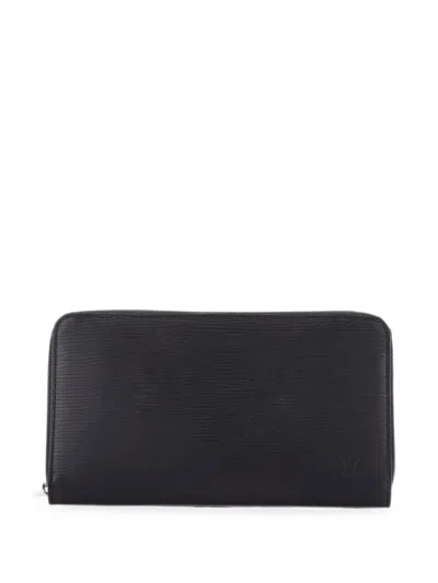 Pre-owned Louis Vuitton Zippy Organizer Epi Leather Small Wallets In Black