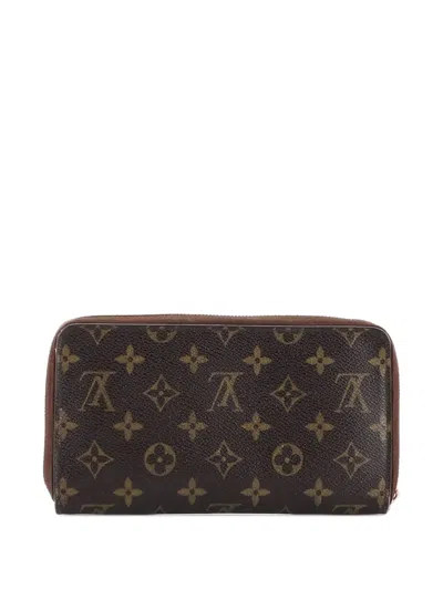 Pre-owned Louis Vuitton Zippy Organizer Monogram Canvas Small Wallets In Brown