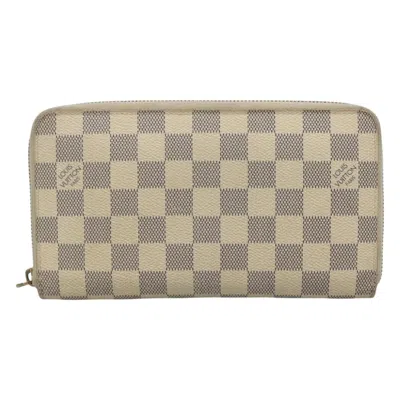 Pre-owned Louis Vuitton Zippy Organizer White Canvas Wallet  ()