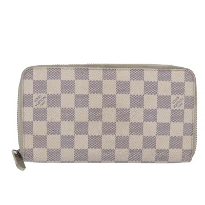 Pre-owned Louis Vuitton Zippy Organizer White Canvas Wallet  ()