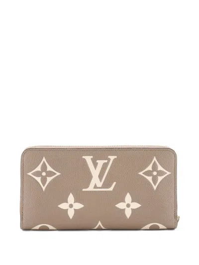 Pre-owned Louis Vuitton Zippy Wallet Bicolor Monogram Empreinte Giant Small Wallets In Gray