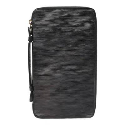 Pre-owned Louis Vuitton Zippy Wallet Black Leather Wallet  ()