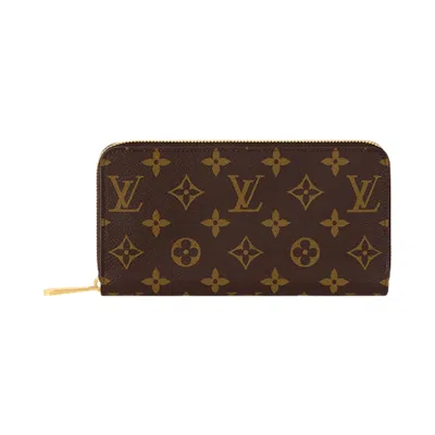 Pre-owned Louis Vuitton Zippy Wallet 'brown Monogram Canvas/fuchsia Pink' | Women's Size Onesize