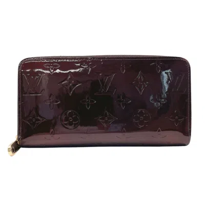 Pre-owned Louis Vuitton Zippy Wallet Burgundy Patent Leather Wallet  ()