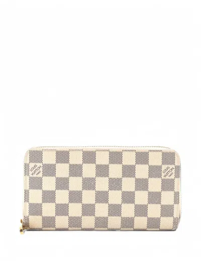 Pre-owned Louis Vuitton Zippy Wallet Damier Small Wallets In White