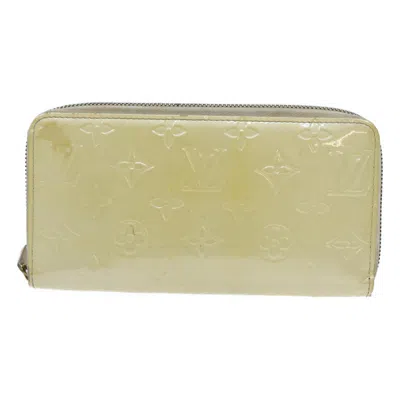 Pre-owned Louis Vuitton Zippy Wallet Ecru Patent Leather Wallet  ()