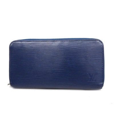 Pre-owned Louis Vuitton Zippy Wallet Leather Wallet () In Blue