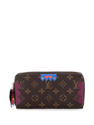 Pre-owned Louis Vuitton Zippy Wallet Limited Edition Totem Monogram Canvas Small Wallets In Brown