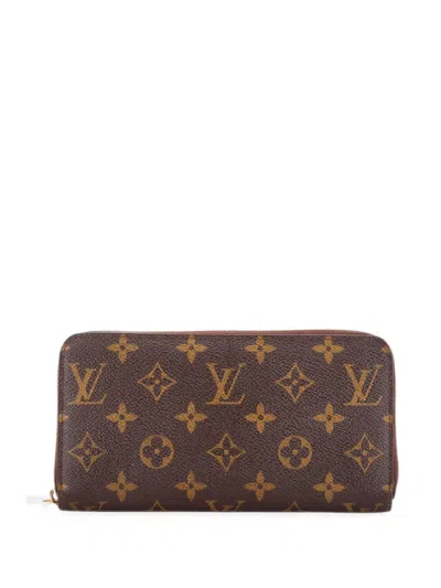 Pre-owned Louis Vuitton Zippy Wallet Monogram Canvas Small Wallets In 褐色
