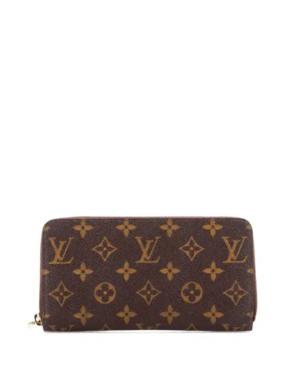 Pre-owned Louis Vuitton Zippy Wallet Monogram Canvas Small Wallets In Brown