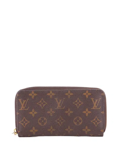 Pre-owned Louis Vuitton Zippy Wallet Monogram Canvas Small Wallets In Brown