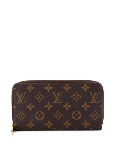 Pre-owned Louis Vuitton Zippy Wallet Monogram Canvas Small Wallets In Brown