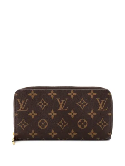 Pre-owned Louis Vuitton Zippy Wallet Monogram Canvas Small Wallets In Brown