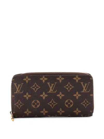 Pre-owned Louis Vuitton Zippy Wallet Monogram Canvas Small Wallets In Brown