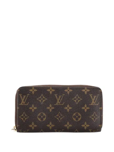 Pre-owned Louis Vuitton Zippy Wallet Monogram Canvas Small Wallets In Brown