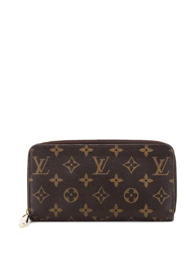 Pre-owned Louis Vuitton Zippy Wallet Monogram Canvas Small Wallets In Brown