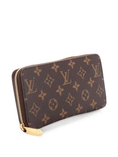 Pre-owned Louis Vuitton Zippy Wallet Monogram Canvas Small Wallets In Brown