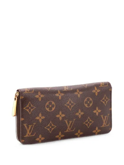 Pre-owned Louis Vuitton Zippy Wallet Monogram Canvas Small Wallets In Brown