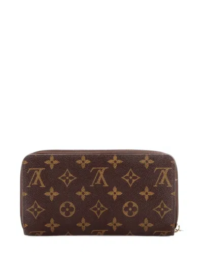 Pre-owned Louis Vuitton Zippy Wallet Monogram Canvas Small Wallets In Brown