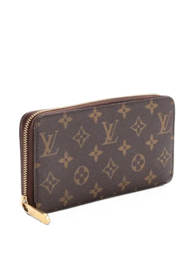 Pre-owned Louis Vuitton Zippy Wallet Monogram Canvas Small Wallets In Brown