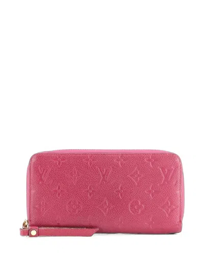 Pre-owned Louis Vuitton Zippy Wallet Monogram Empreinte Leather Small Wallets In Pink