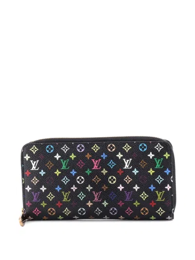 Pre-owned Louis Vuitton Zippy Wallet Monogram Multicolor Small Wallets In Black