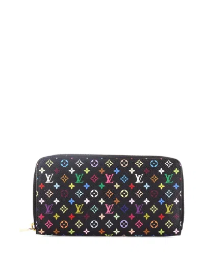 Pre-owned Louis Vuitton Zippy Wallet Monogram Multicolor Small Wallets In Black