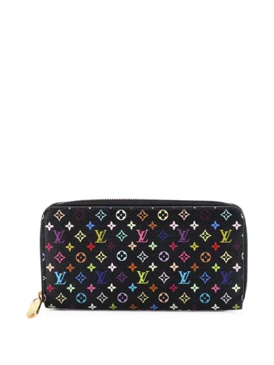 Pre-owned Louis Vuitton Zippy Wallet Monogram Multicolor Small Wallets In Black