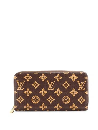 Pre-owned Louis Vuitton Zippy Wallet Monogram Origine Canvas Small Wallets In Brown
