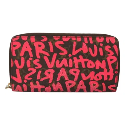Pre-owned Louis Vuitton Zippy Wallet Pink Canvas Wallet  ()