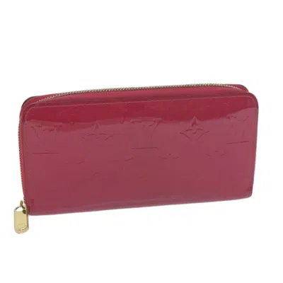Pre-owned Louis Vuitton Zippy Wallet Pink Patent Leather Wallet  ()