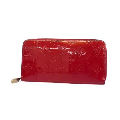 Pre-owned Louis Vuitton Zippy Wallet Red Patent Leather Wallet  ()