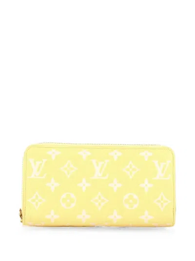 Pre-owned Louis Vuitton Zippy Wallet Spring In The City Monogram Empreinte Leather Small Wallets In Yellow