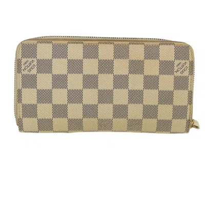 Pre-owned Louis Vuitton Zippy Wallet Turquoise Canvas Wallet  () In Blue