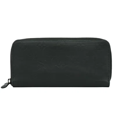Pre-owned Louis Vuitton Zippy Wallet Vertical Black Leather Wallet  ()